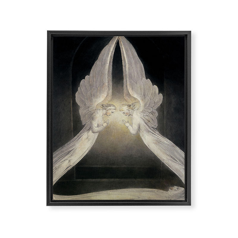 William Blake The Angels hovering over the body of Christ in the Sepulchre Framed Canvas Print Gallery Image 6