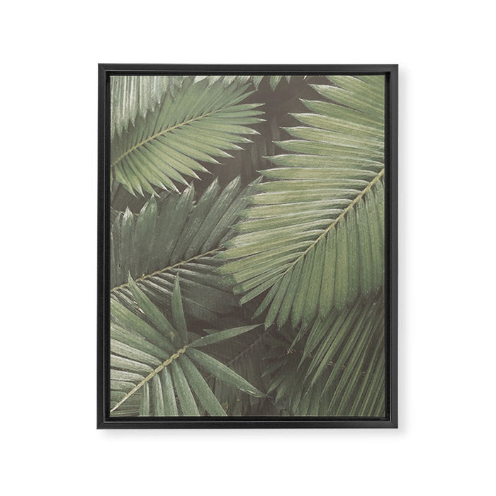 Tropical Leaves Framed Canvas Print Gallery Image 1