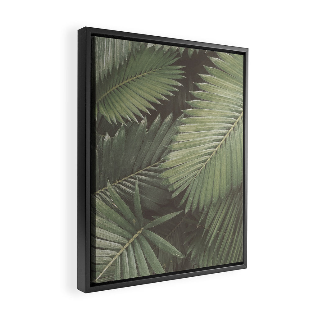 Tropical Leaves Framed Canvas Print Gallery Image 2