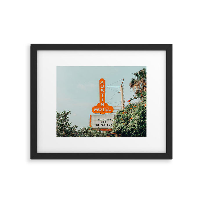 Austin Motel Sign Framed Art Print Gallery Image 1