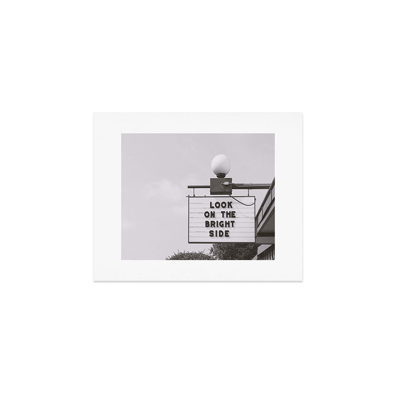 Black and white look on the bright side marquee sign, Austin Motel, Austin, Texas Art Print Gallery Image 1