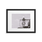 Black and white look on the bright side marquee sign, Austin Motel, Austin, Texas Framed Art Print Gallery Image 5