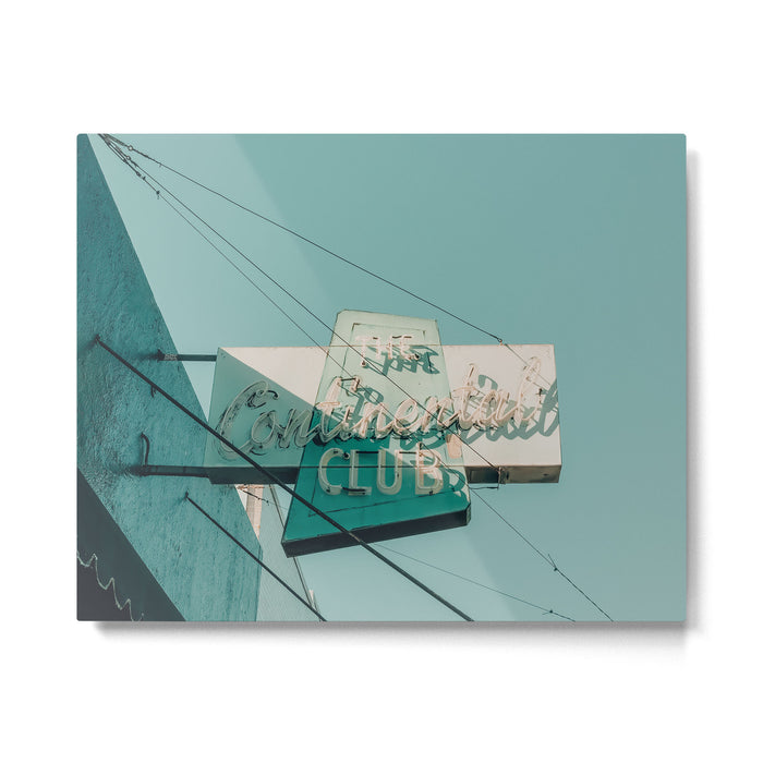 Continental Club Neon Sign Metal Print Gallery Image 1