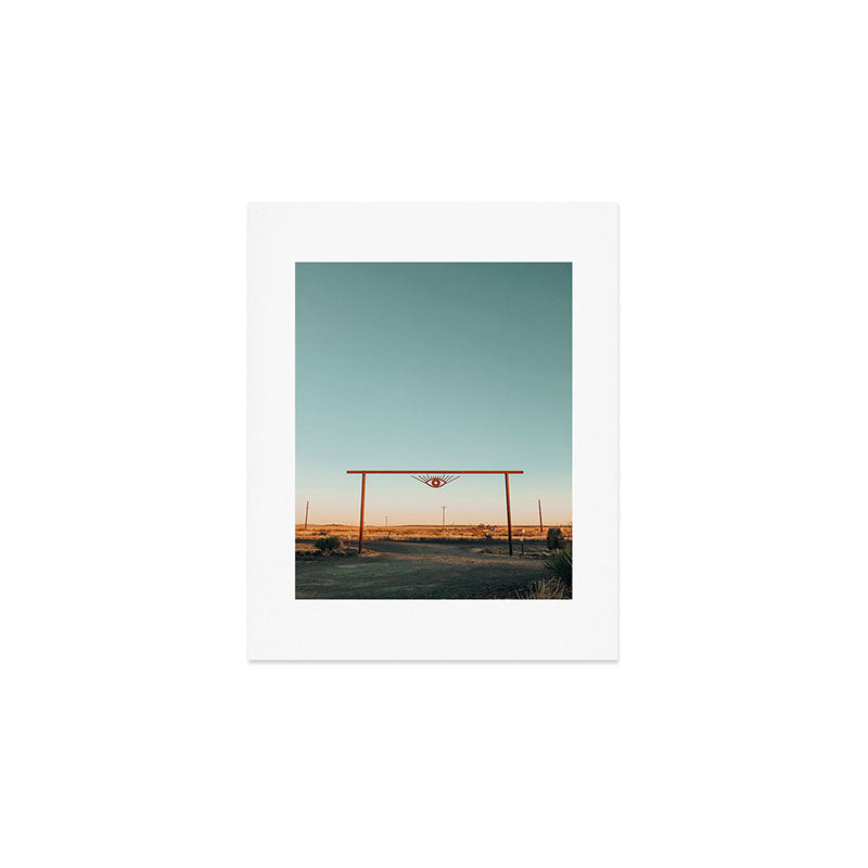 El Cosmico Sign, Marfa, West Texas Art Print Gallery Image 1