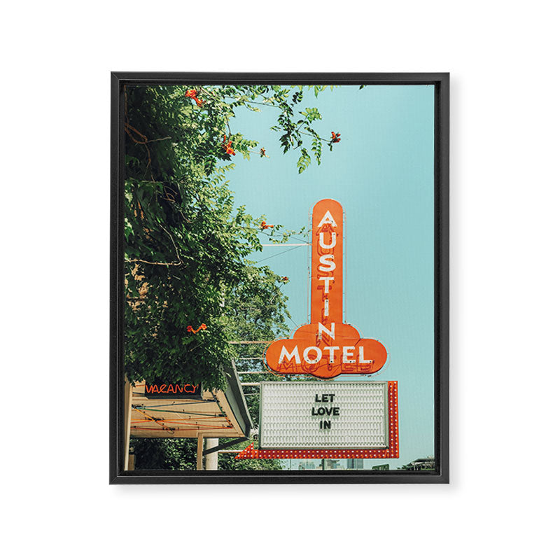Let Love In Marquee Sign Framed Canvas Print Gallery Image 6
