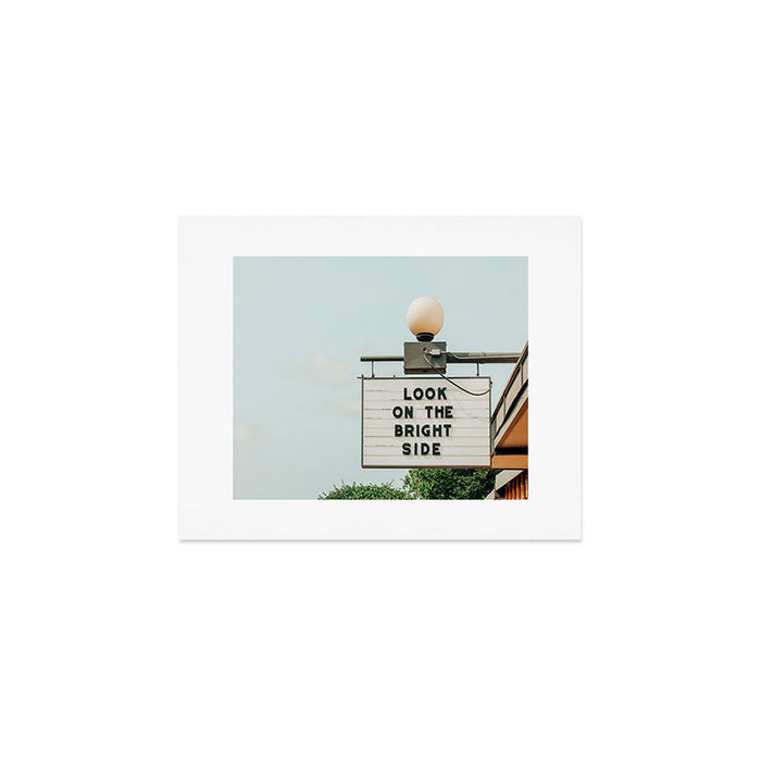 Look on the bright side marquee sign, Austin Motel, Austin, Texas Art Print Gallery Image 1