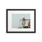 Look on the bright side marquee sign, Austin Motel, Austin, Texas Framed Art Print Gallery Image 5