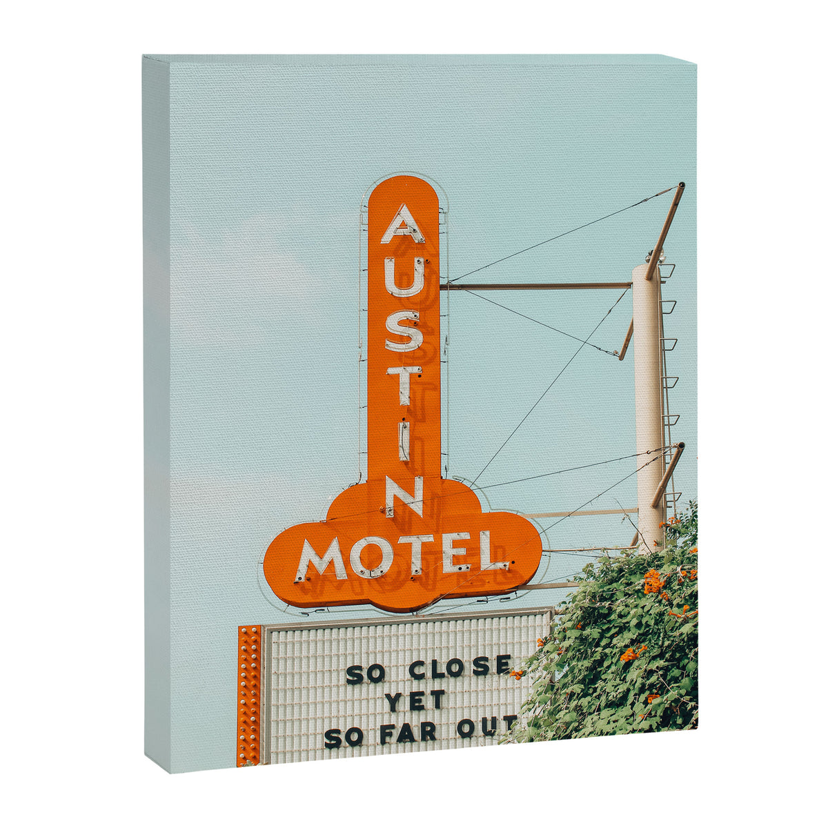 Motel Sign, Austin, Texas Canvas Print Gallery Image 6