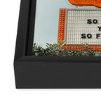 Motel Sign, Austin, Texas Framed Canvas Print Gallery Image 3
