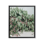 Prickly Pear Cactus and Flowers, Austin, Texas Framed Canvas Print Gallery Image 6