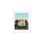 Rainbow trailer in Marfa, West Texas Art Print Gallery Image 1