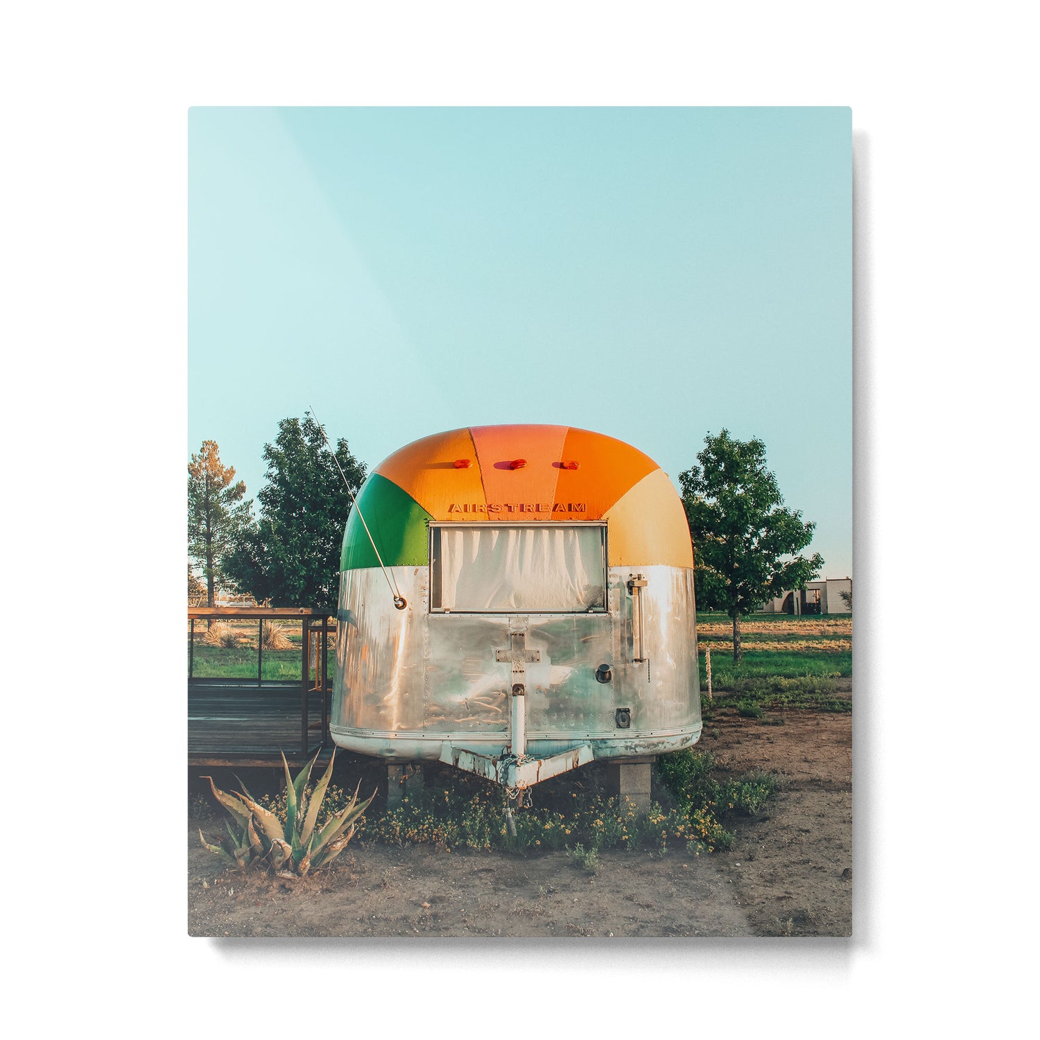 Rainbow trailer in Marfa, West Texas Metal Print Gallery Image 4