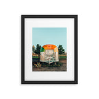 Rainbow trailer in Marfa, West Texas Framed Art Print Gallery Image 5
