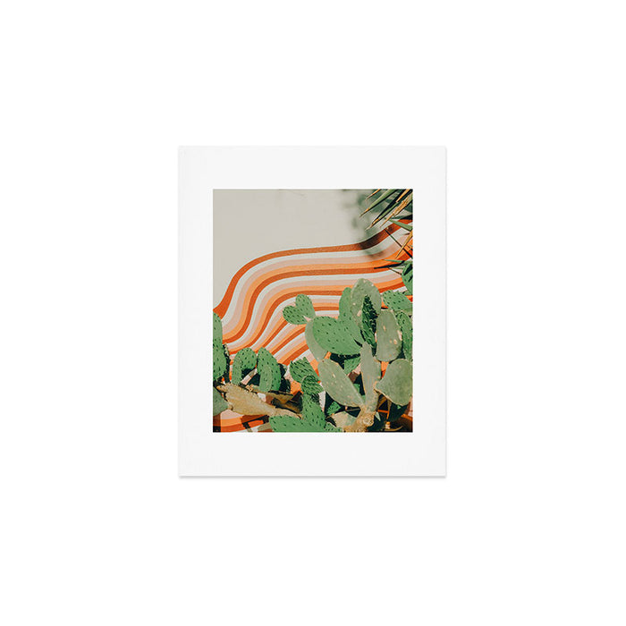 Retro Cactus Mural, Austin Texas Art Print Gallery Image 1