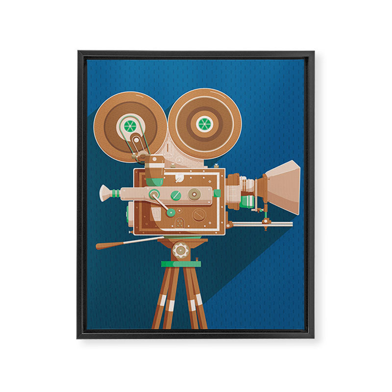Cine Blue Lens Framed Canvas Print Gallery Image 6