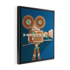 Cine Blue Lens Framed Canvas Print Gallery Image 2