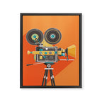 Cine Orange Lens Framed Canvas Print Gallery Image 6