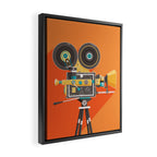 Cine Orange Lens Framed Canvas Print Gallery Image 2