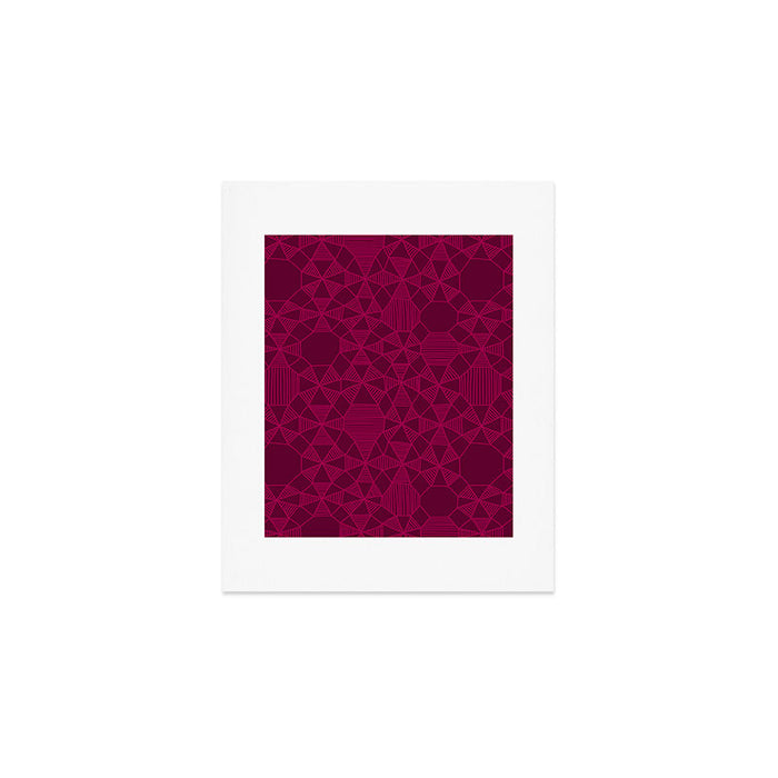Abstract Minimalism in Raspberry Art Print Gallery Image 1