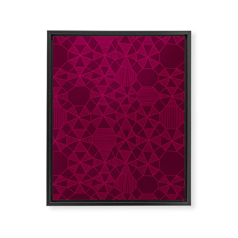 Abstract Minimalism in Raspberry Framed Canvas Print Gallery Image 8