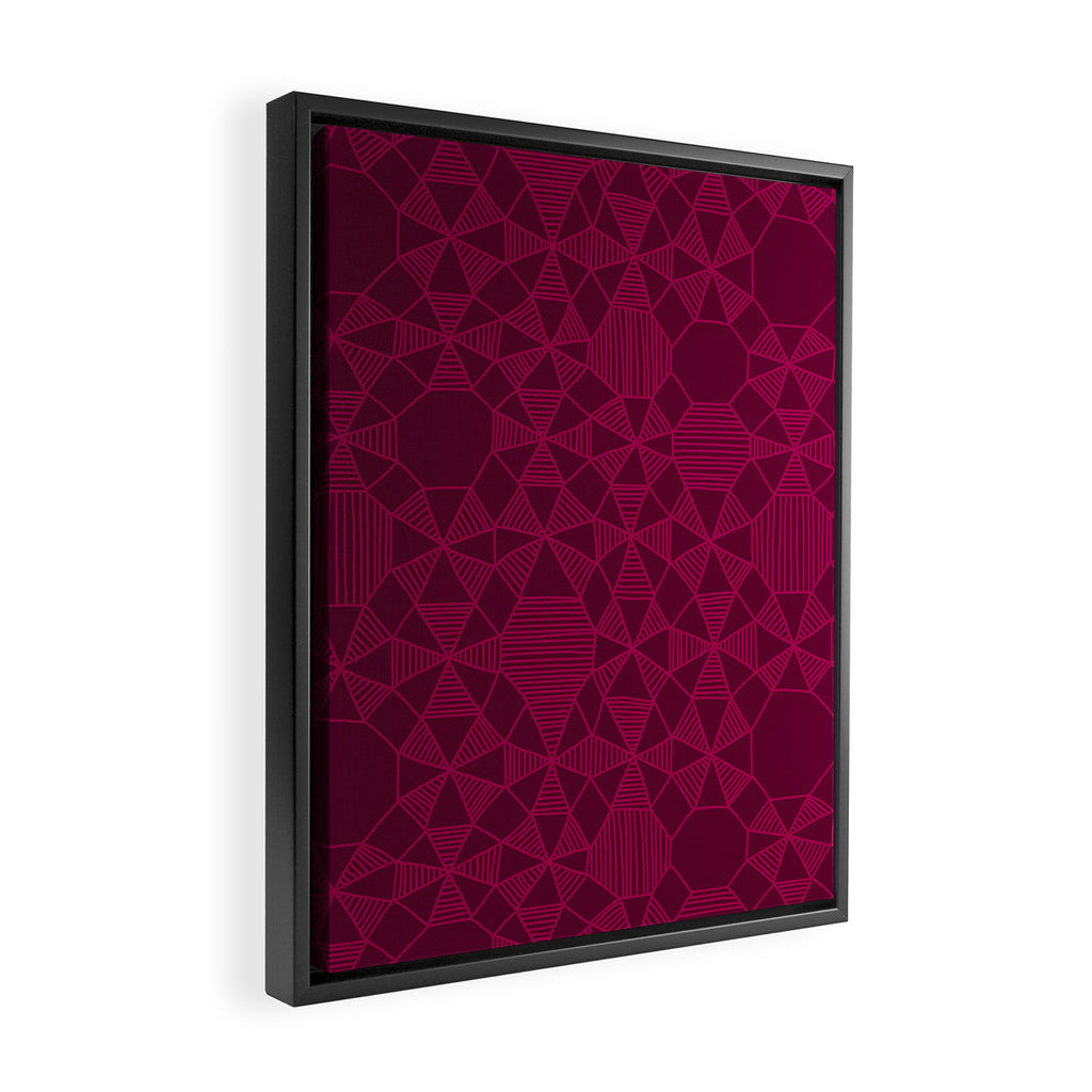 Abstract Minimalism in Raspberry Framed Canvas Print Gallery Image 2