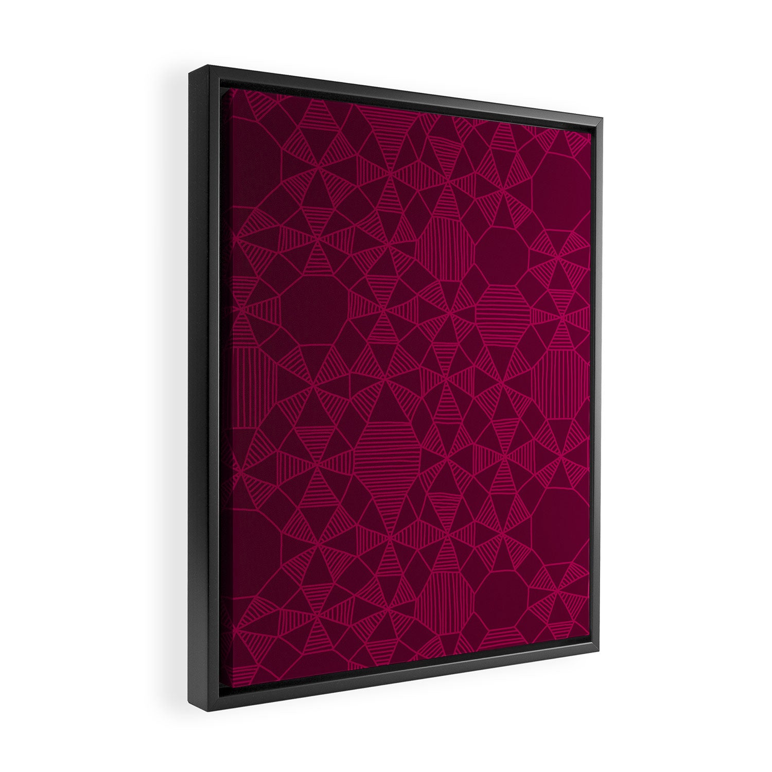 Abstract Minimalism in Raspberry Framed Canvas Print Gallery Image 2