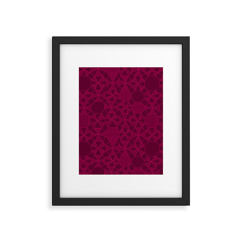 Abstract Minimalism in Raspberry Framed Art Print Gallery Image 6