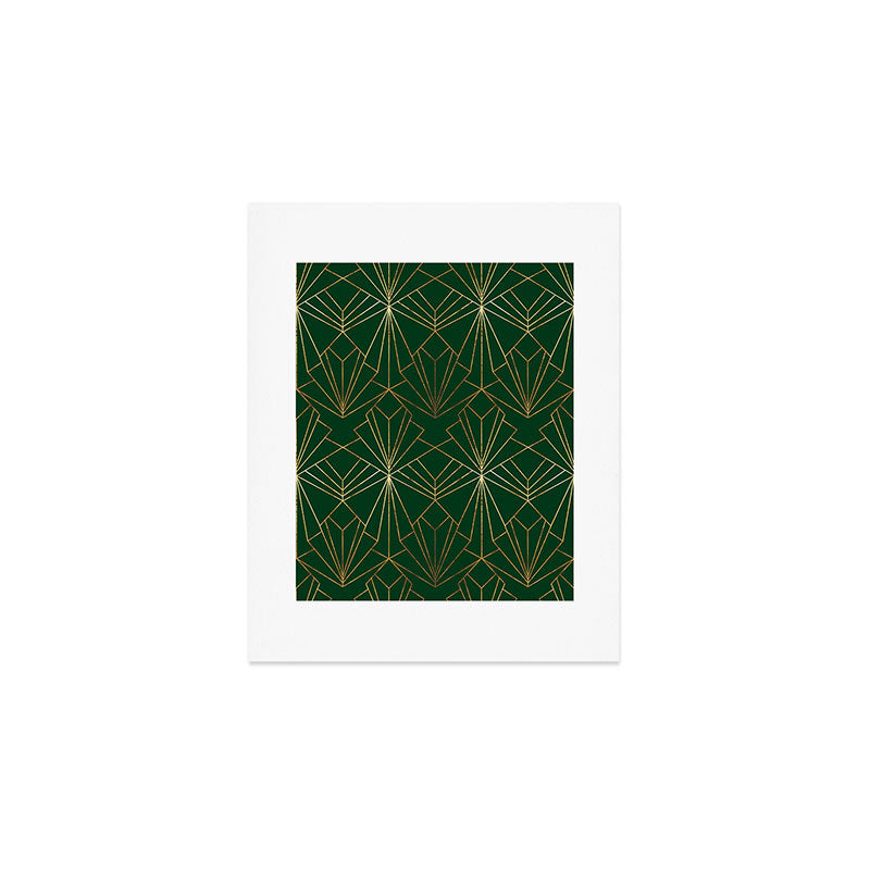Art Deco in Emerald Green Art Print Gallery Image 1