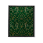 Art Deco in Emerald Green Framed Canvas Print Gallery Image 8
