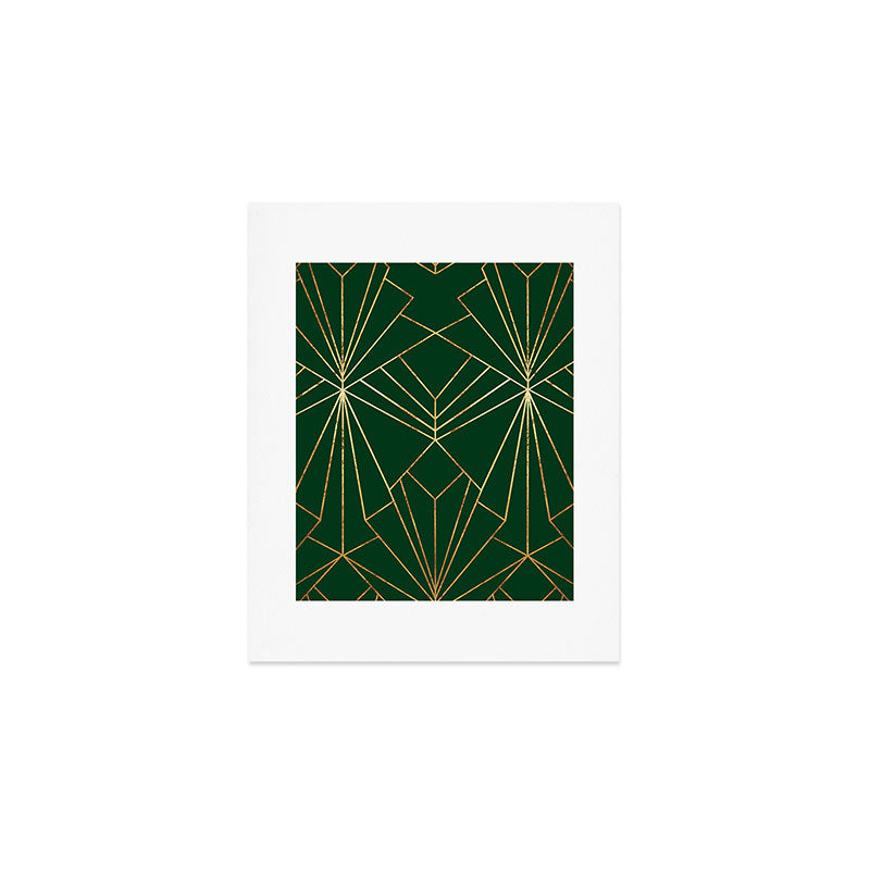 Art Deco in Emerald Green - Large Scale Art Print Gallery Image 1