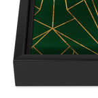Art Deco in Emerald Green - Large Scale Framed Canvas Print Gallery Image 3