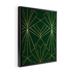Art Deco in Emerald Green - Large Scale Framed Canvas Print Gallery Image 2