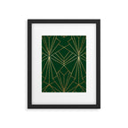 Art Deco in Emerald Green - Large Scale Framed Art Print Gallery Image 6