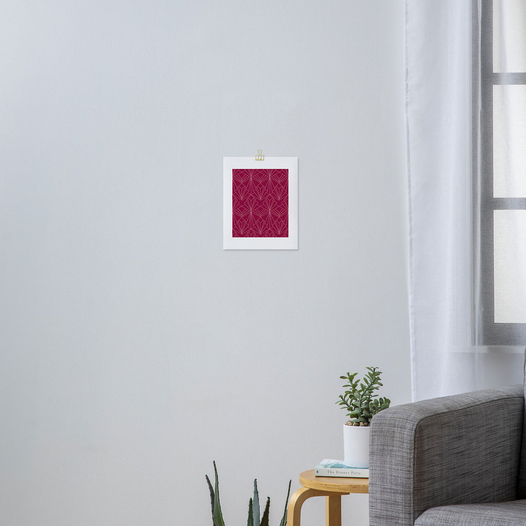 Art Deco in Raspberry Pink Art Print Gallery Image 3