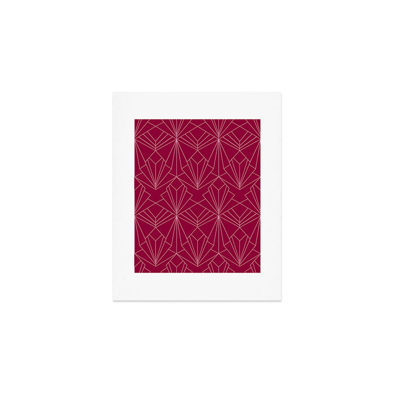 Art Deco in Raspberry Pink Art Print Gallery Image 1