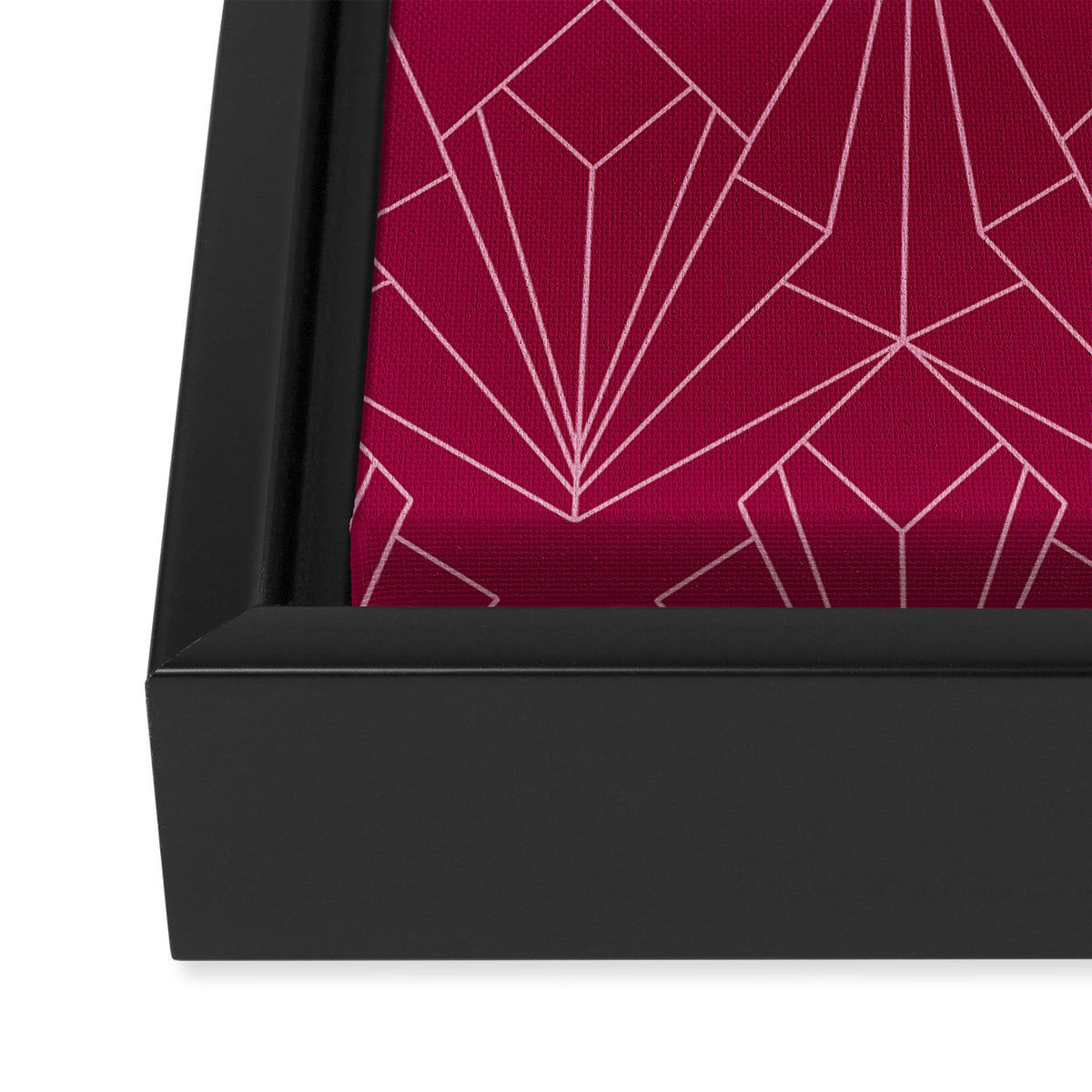 Art Deco in Raspberry Pink Framed Canvas Print Gallery Image 3