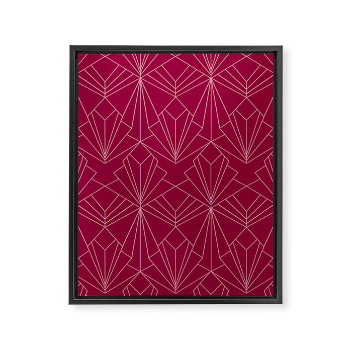 Art Deco in Raspberry Pink Framed Canvas Print Gallery Image 1