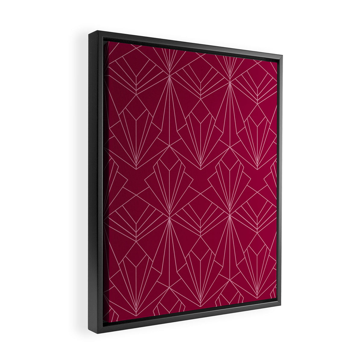 Art Deco in Raspberry Pink Framed Canvas Print Gallery Image 2