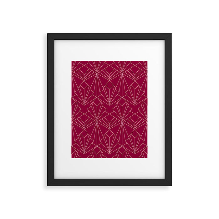 Art Deco in Raspberry Pink Framed Art Print Gallery Image 1