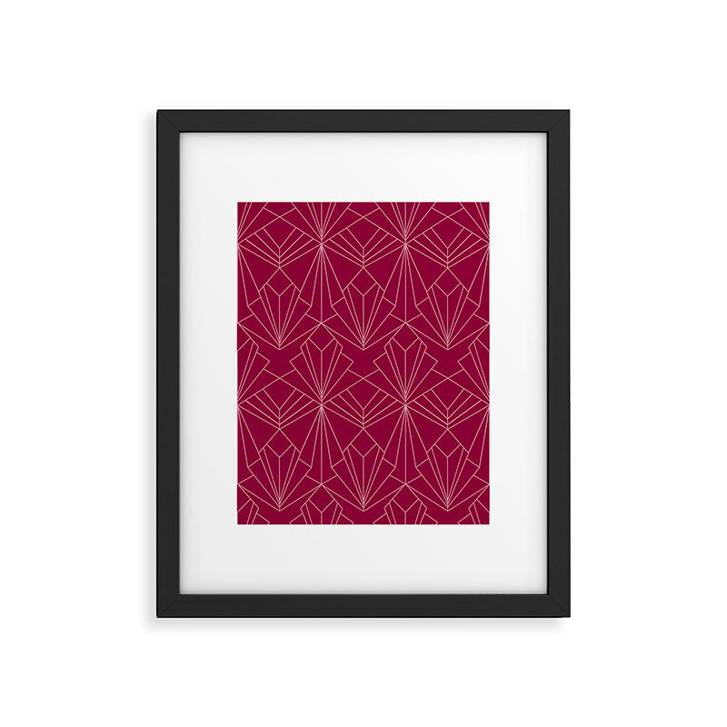 Art Deco in Raspberry Pink Framed Art Print Gallery Image 6