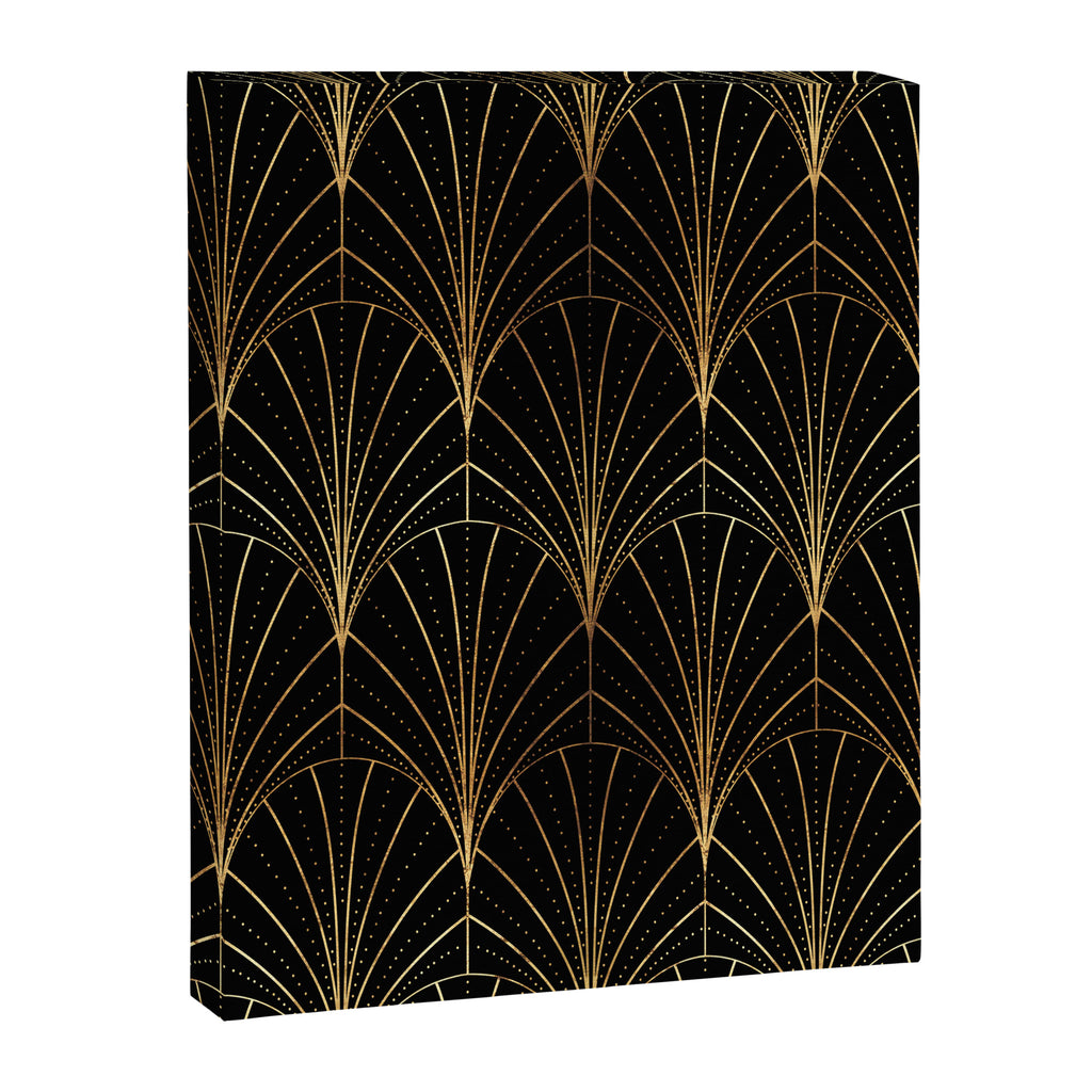 Art Deco Waterfalls // Black Luxe Canvas Print Gallery Image 8