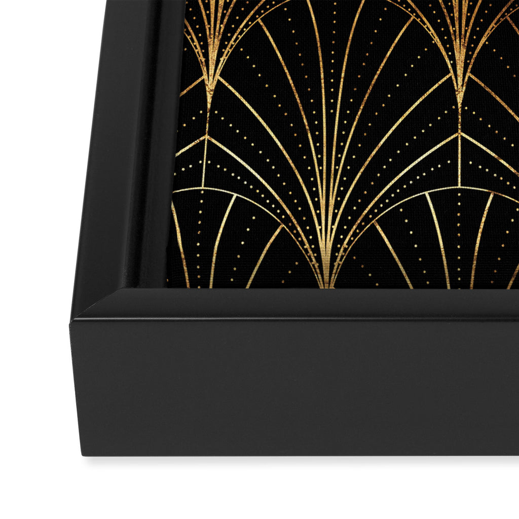 Art Deco Waterfalls // Black Luxe Framed Canvas Print Gallery Image 3