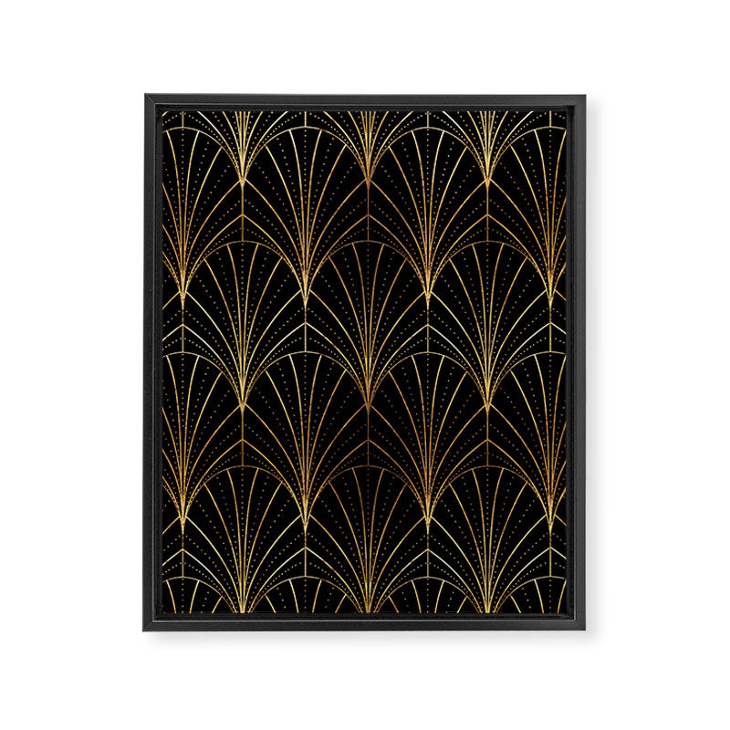 Art Deco Waterfalls // Black Luxe Framed Canvas Print Gallery Image 8