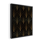 Art Deco Waterfalls // Black Luxe Framed Canvas Print Gallery Image 2