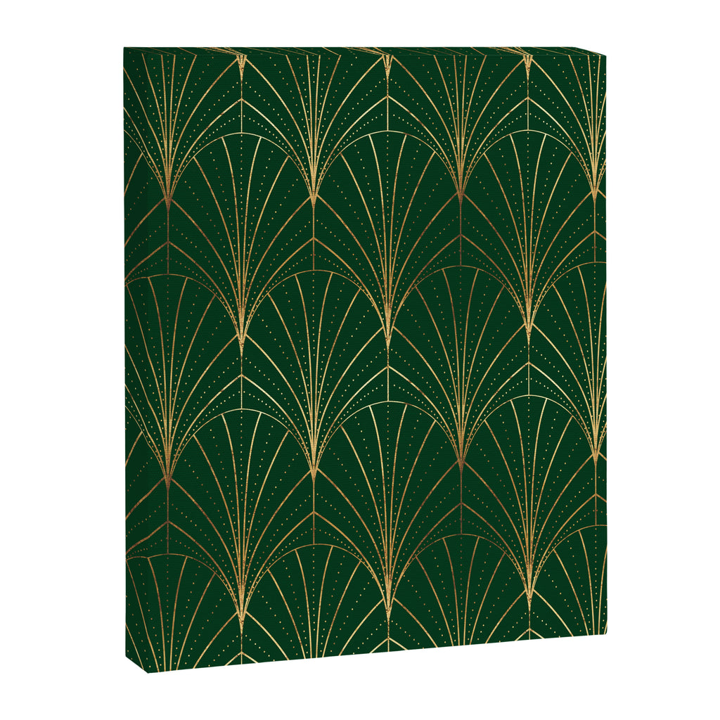 Art Deco Waterfalls // Emerald Green Canvas Print Gallery Image 8