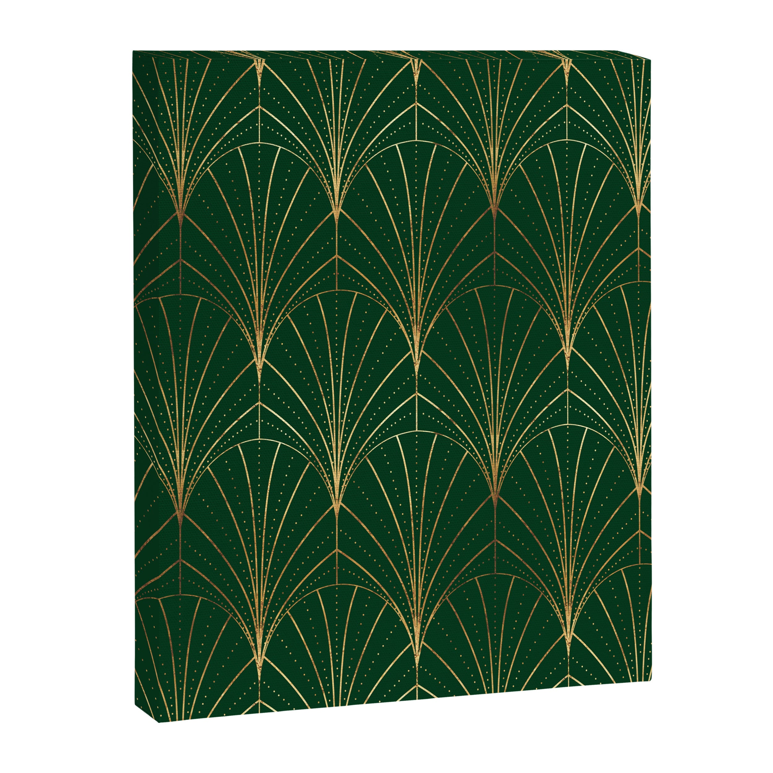 Art Deco Waterfalls // Emerald Green Canvas Print Gallery Image 8