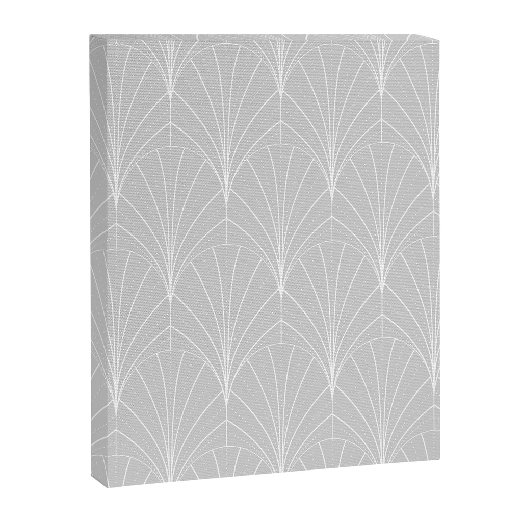 Art Deco Waterfalls // Grey & White Canvas Print Gallery Image 8