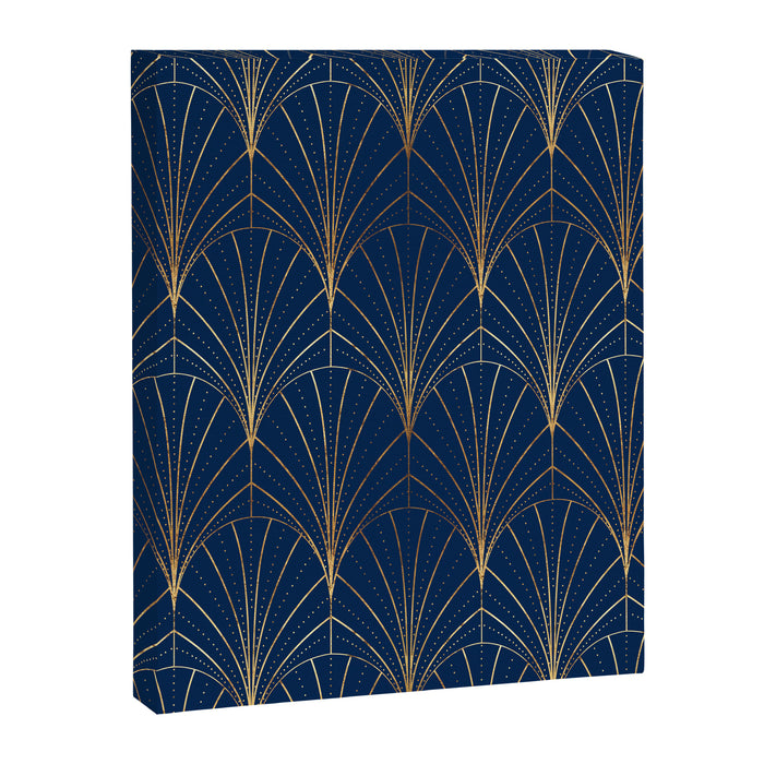 Art Deco Waterfalls // Navy Blue Canvas Print Gallery Image 1