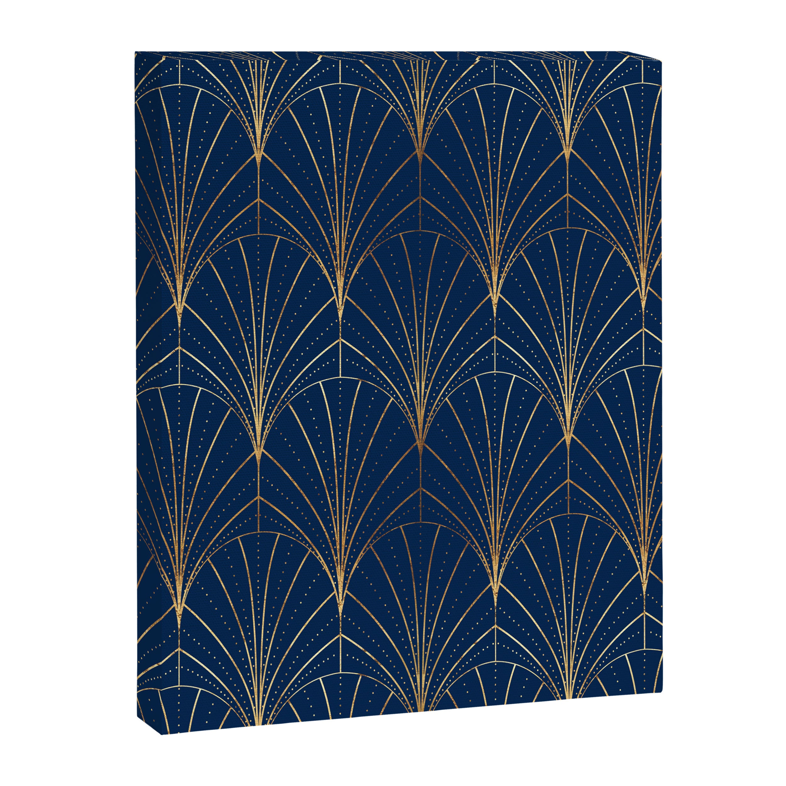 Art Deco Waterfalls // Navy Blue Canvas Print Gallery Image 8