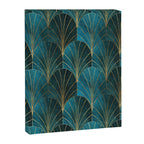 Art Deco Waterfalls // Ombre Teal Canvas Print Gallery Image 8